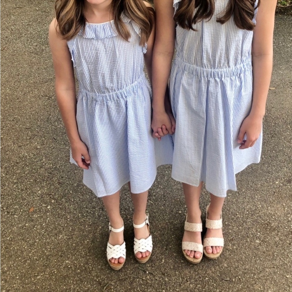 EUC Girls size L  (10-12) seersucker Copper Key brand dress from Dillard’s
